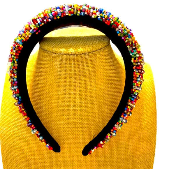 Multi colored HeadbandnCrystal AB cut Beaded headbands - Picture 12 of 13